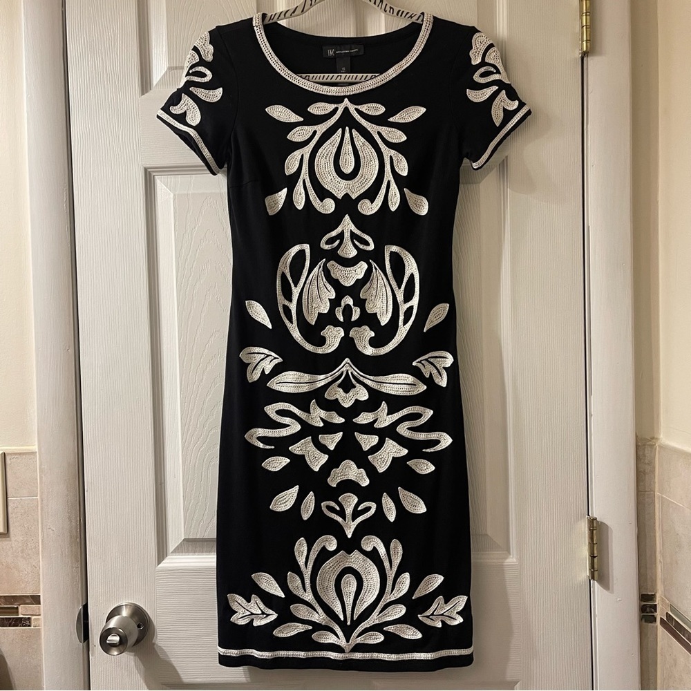 ❤️2/$15 or 3/$21❤️INC. Black Dress/White Embroidery, Size XS